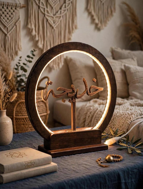Custom Name Wooden LED Lamp