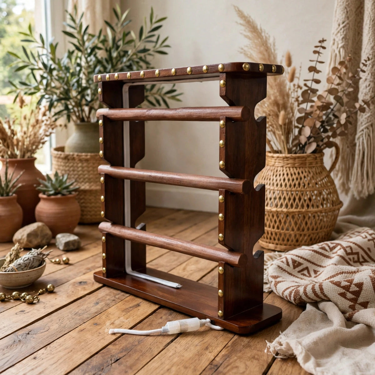Handcrafted Wooden Bangle & Jewelry Organizer