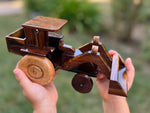 Wooden Tractor with Front Loader |  Construction Vehicle | Home & Office Décor