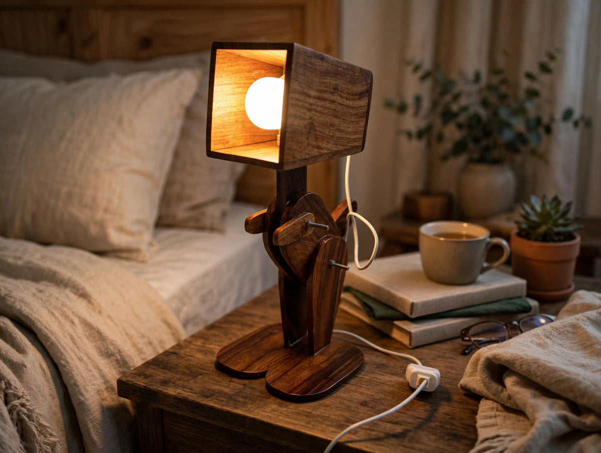 Handmade Robotic Lamp | Adjustable Artistic Table Light