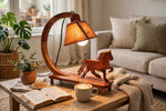Handcrafted Sheesham Wood Animal Table Lamp – Deer, Horse, Swan, Elephant & Lion Designs
