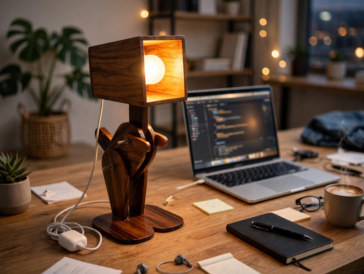 Handmade Robotic Lamp | Adjustable Artistic Table Light