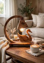 Handcrafted Sheesham Wood Animal Table Lamp – Deer, Horse, Swan, Elephant & Lion Designs
