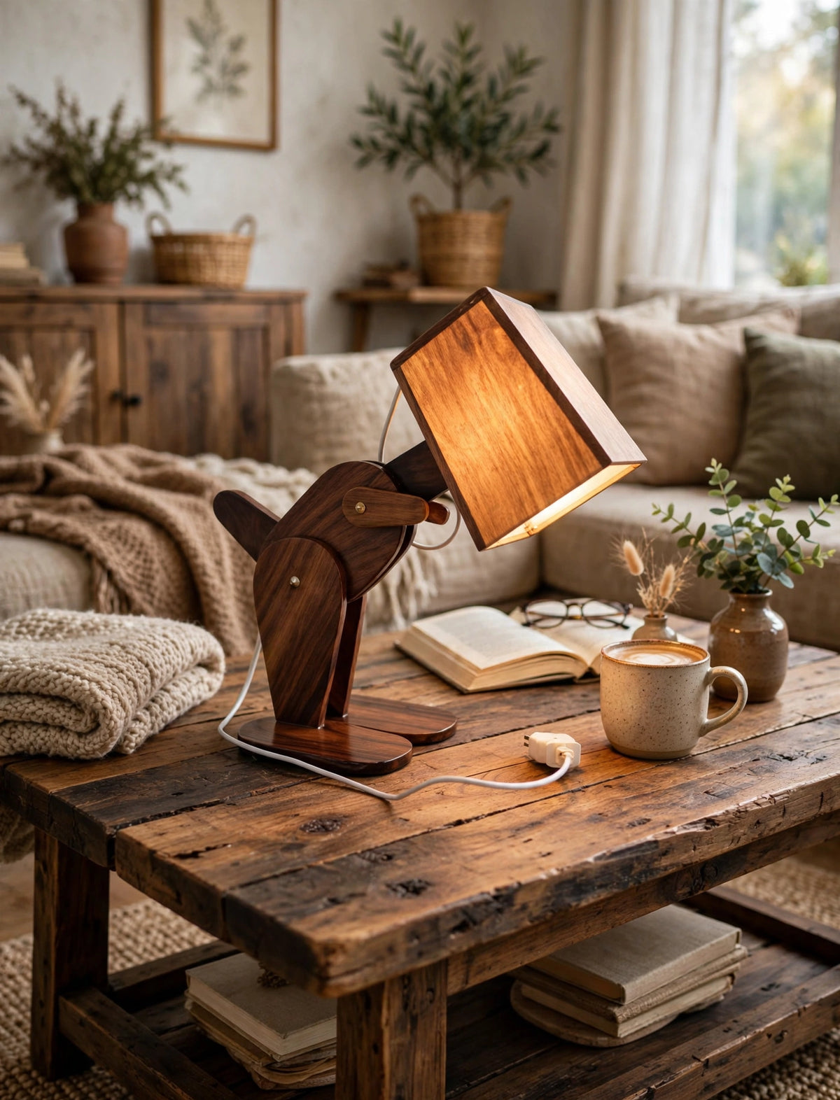 Handmade Robotic Lamp | Adjustable Artistic Table Light