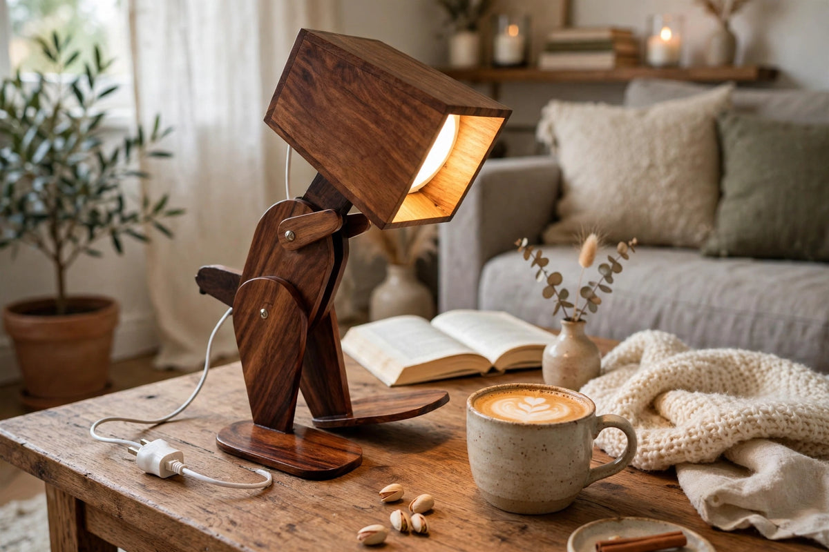 Handmade Robotic Lamp | Adjustable Artistic Table Light