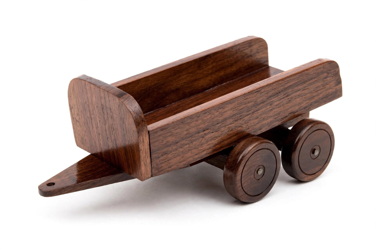 Handcrafted Wooden Tractor with Trailer – Premium Wooden Decorative Showpiece