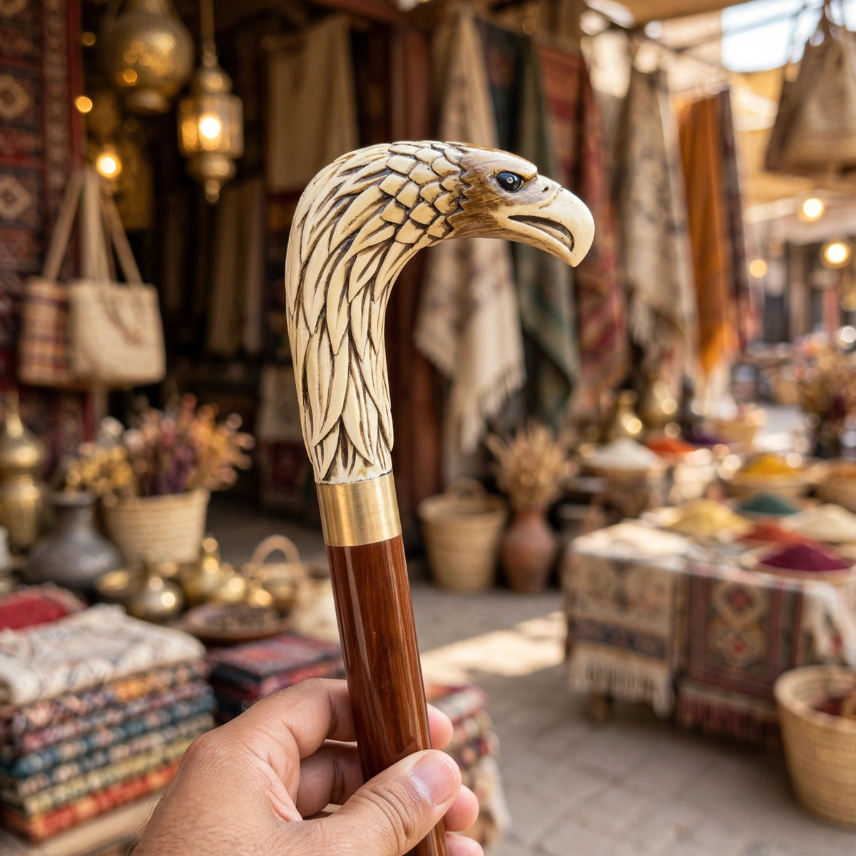 Luxury Eagle Head Wooden Walking Cane