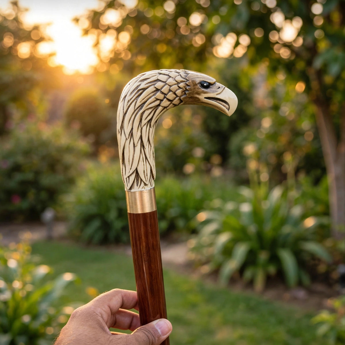 Luxury Eagle Head Wooden Walking Cane