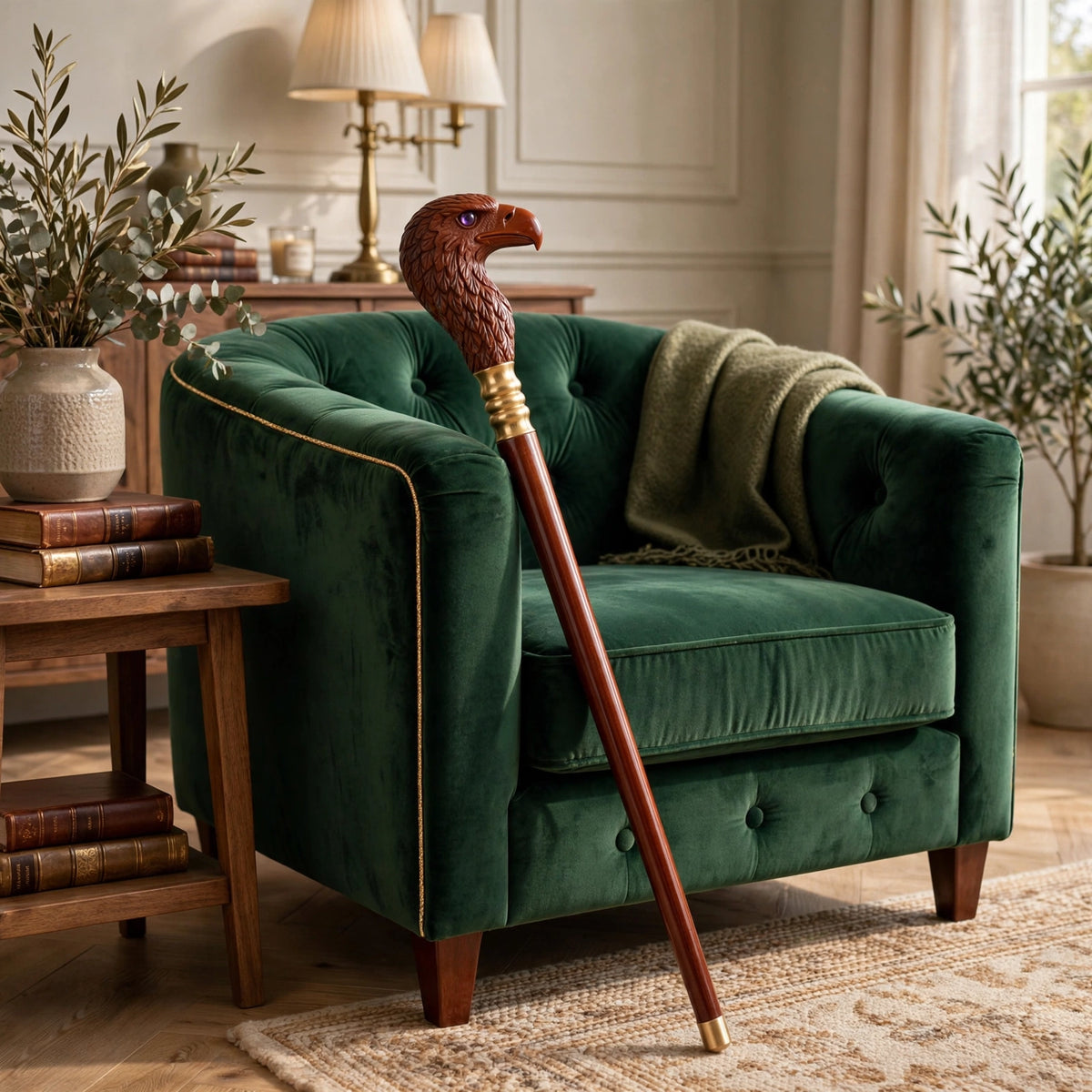 Handcrafted Eagle Head Walking Cane | Premium Wooden Walking Stick