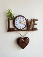 Personalized Wooden LOVE Wall Clock with Custom Name