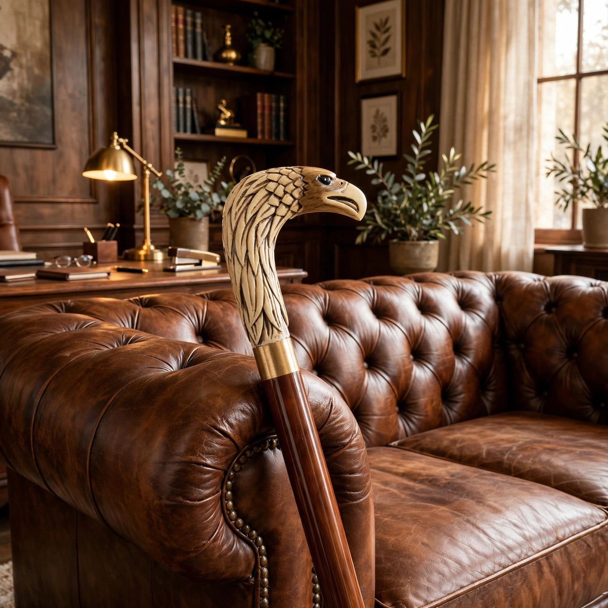 Luxury Eagle Head Wooden Walking Cane