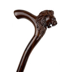 Handcrafted Lion Head Wooden Walking Cane – Premium Carved Handle
