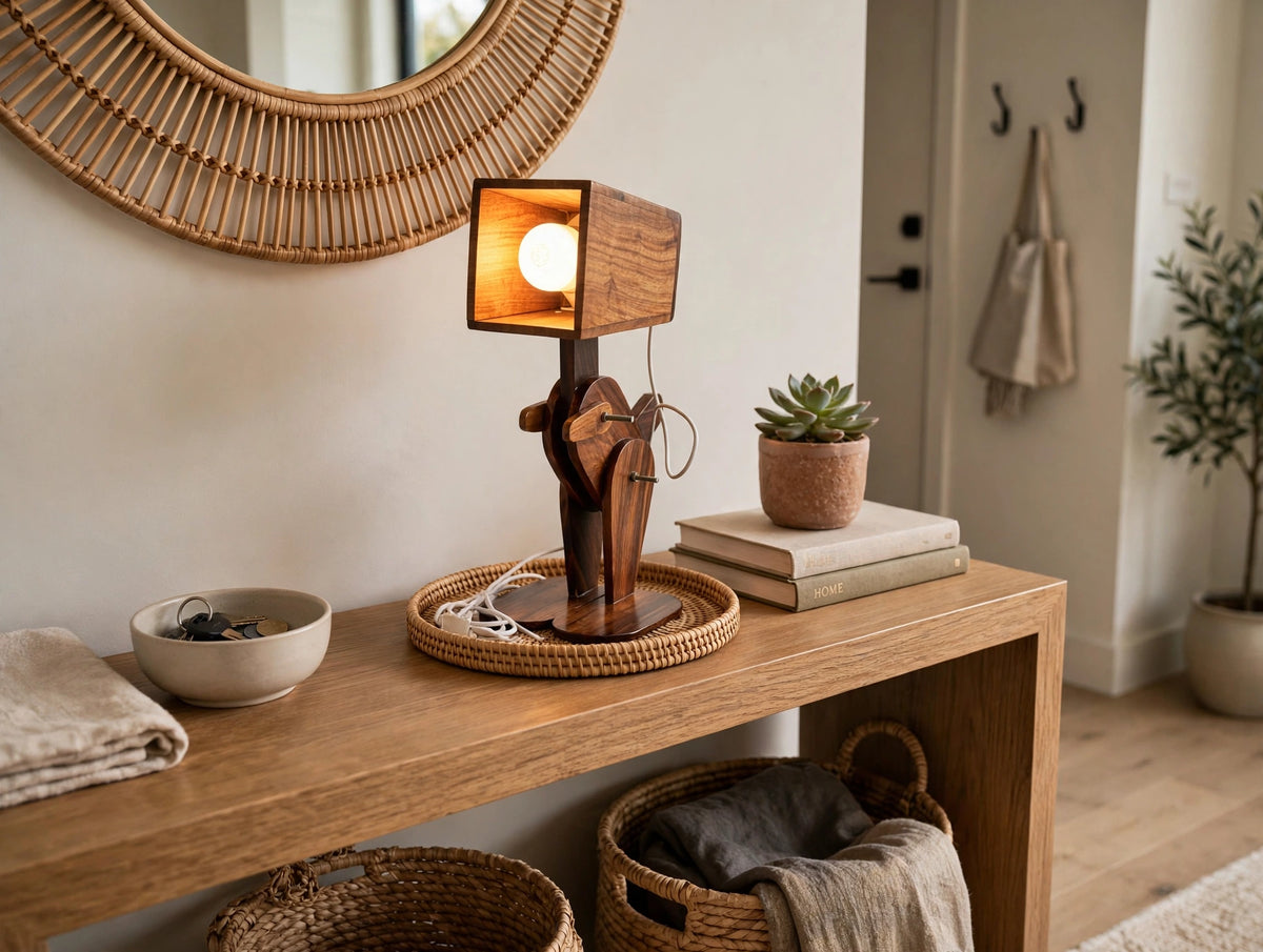 Handmade Robotic Lamp | Adjustable Artistic Table Light