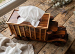 Handcrafted Wooden Vintage Truck Tissue Box Holder