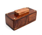 Sheesham Wood Swivel Storage Box – Rustic Wooden Organizer & Keepsake Box