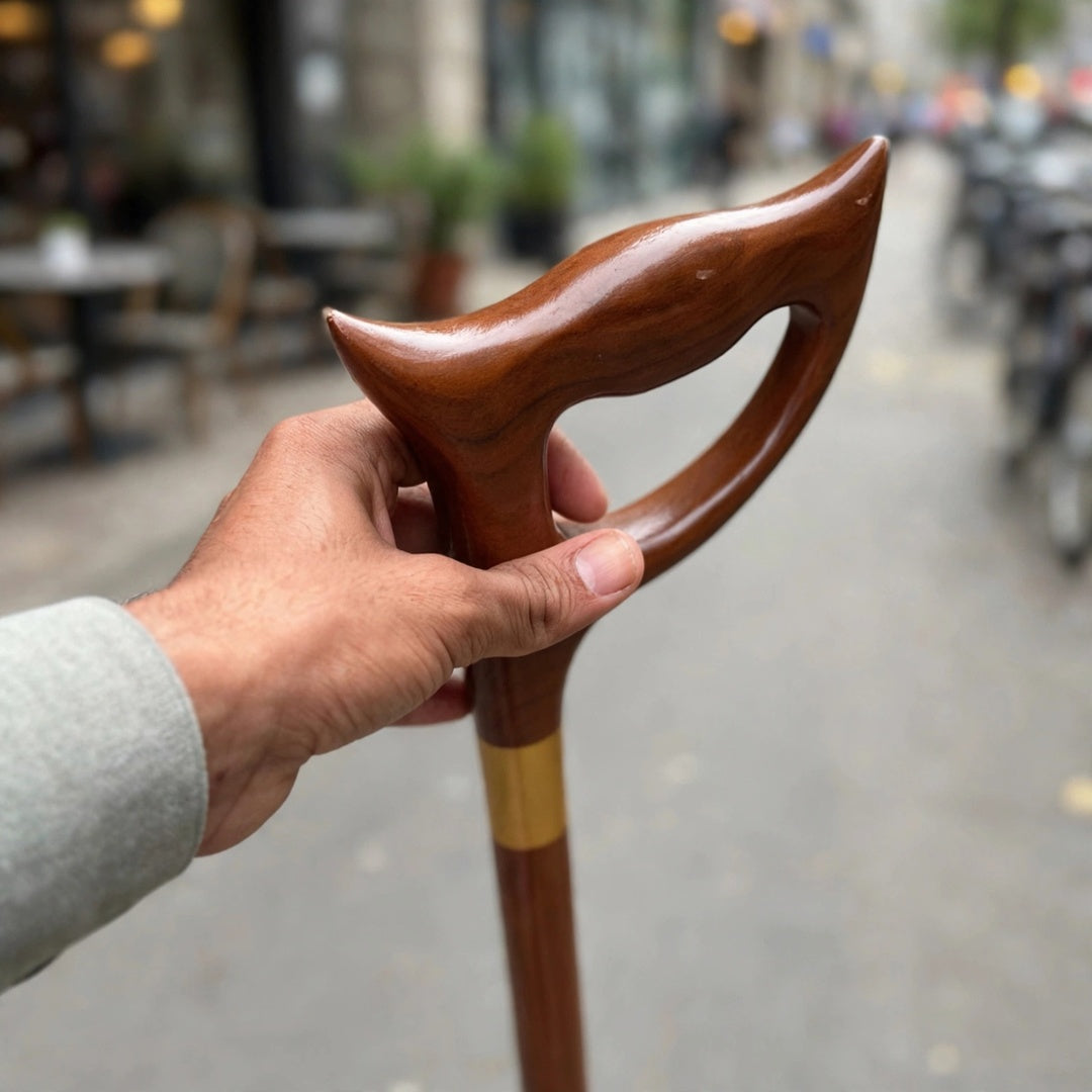 Premium Wooden Designer Walking Cane – Classic Handmade Handle