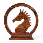 Handcrafted Wooden Horse LED Lamp