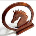 Handcrafted Wooden Horse LED Lamp