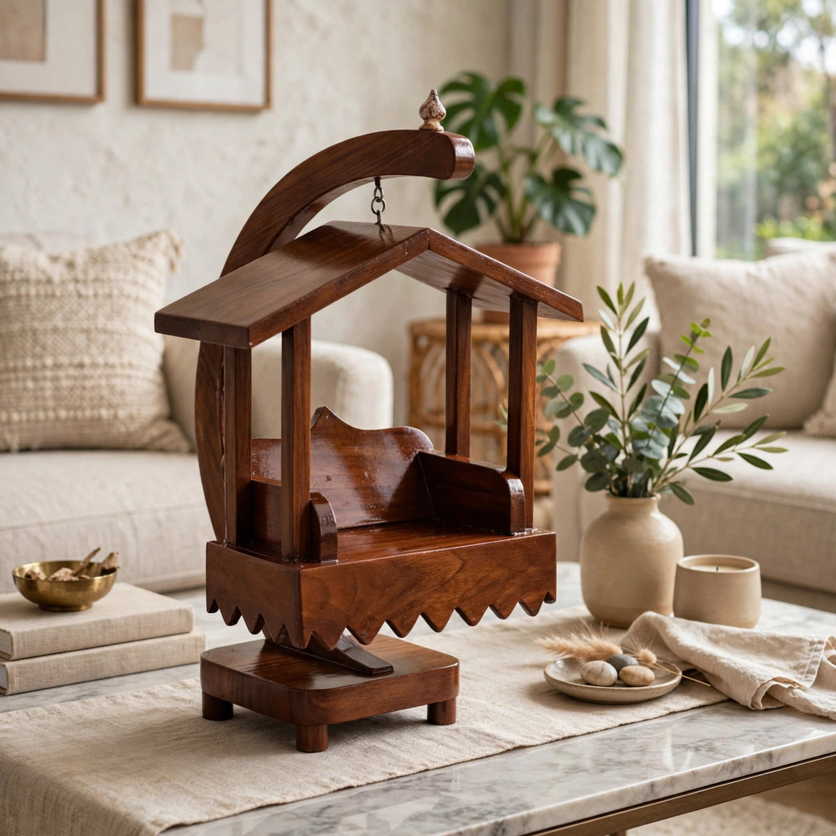 Handcrafted Wooden Hanging Jhula