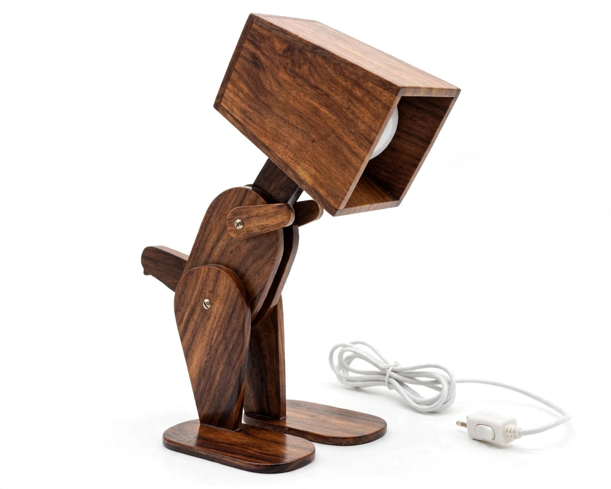 Handmade Robotic Lamp | Adjustable Artistic Table Light