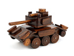 Handcrafted Wooden Battle Tank | Premium Handmade Military Tank Showpiece