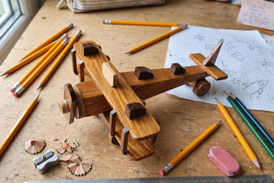 Classic Wooden Airplane Showpiece | Desk & Home Decor