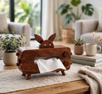 🐰 Handmade Wooden Bunny Tissue Box