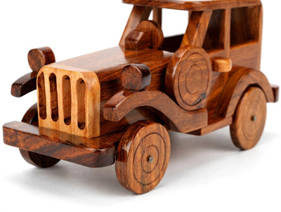 Classic Handmade Wooden Decorative Car | Premium Home & Office Décor