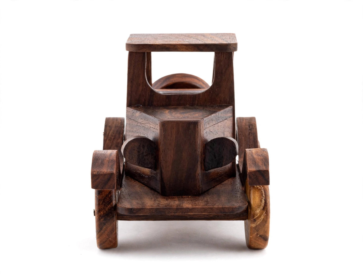 Handmade Wooden Vintage Car Model