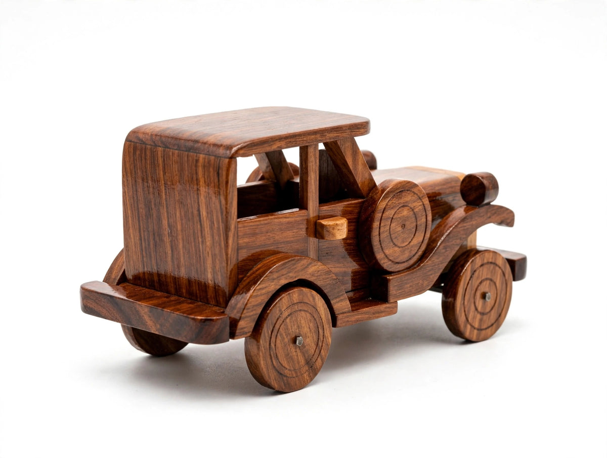 Classic Handmade Wooden Decorative Car | Premium Home & Office Décor