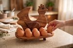 Handcrafted Wooden Chicken Egg Holder – Rustic Kitchen & Farmhouse Decor