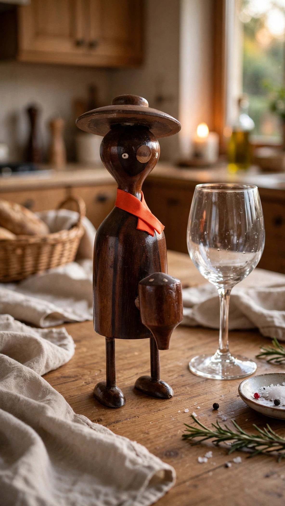 Handcrafted Wooden Duck Figurine – Rustic Decorative Bird Showpiece