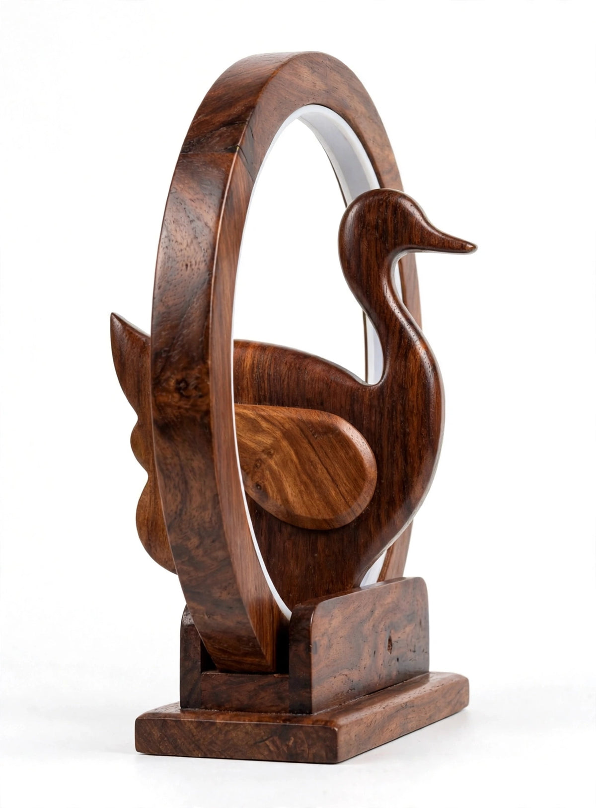Wooden Swan LED Night Lamp