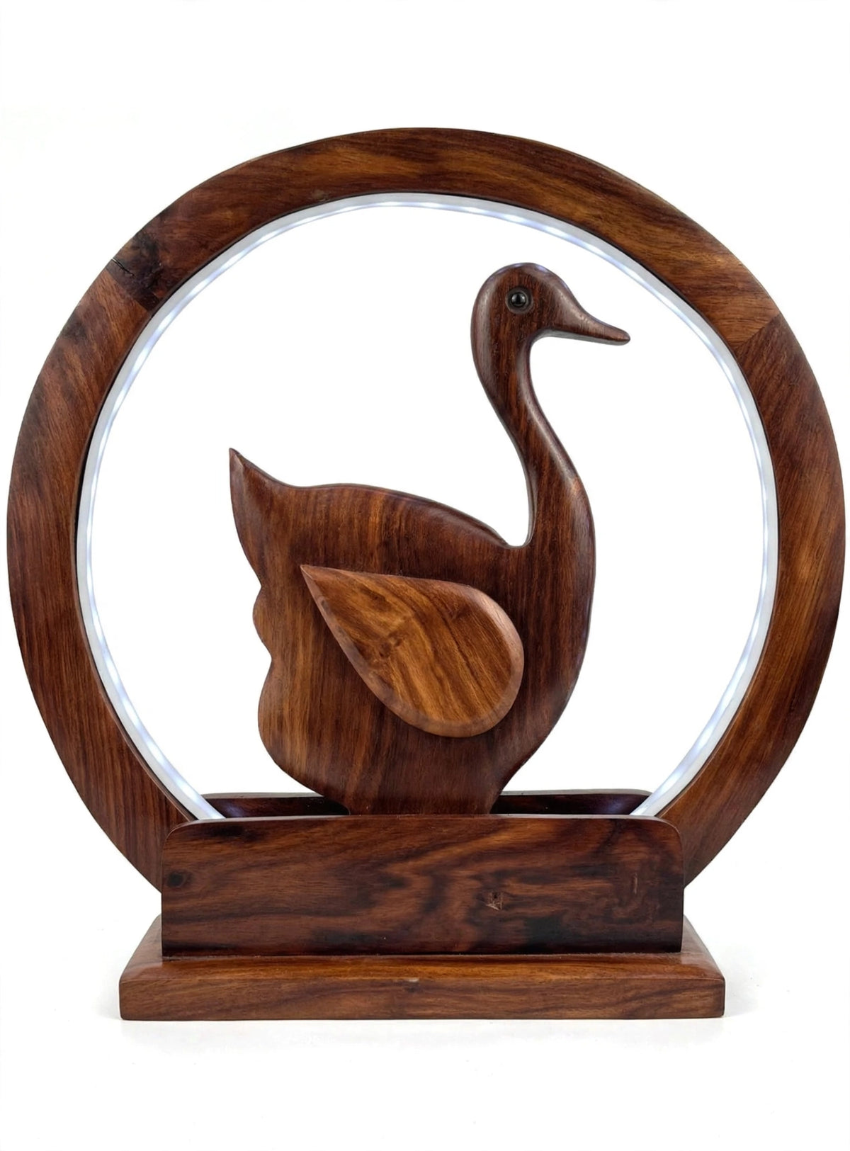 Wooden Swan LED Night Lamp