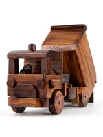 Handcrafted Wooden Dump Truck | Premium Decorative Showpiece