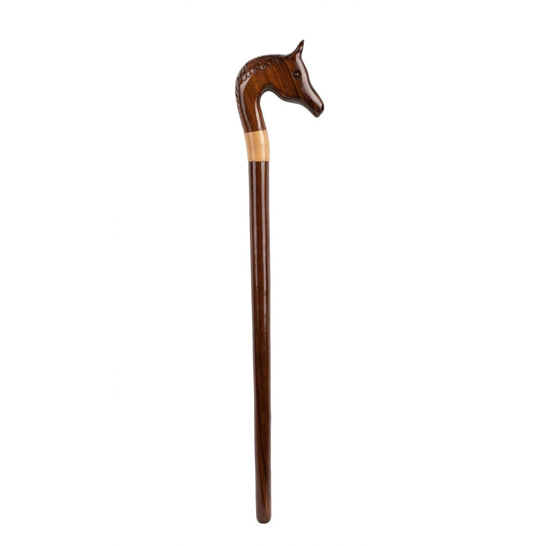 Handcrafted Wooden Horse Head Walking Cane – Premium Classic Design