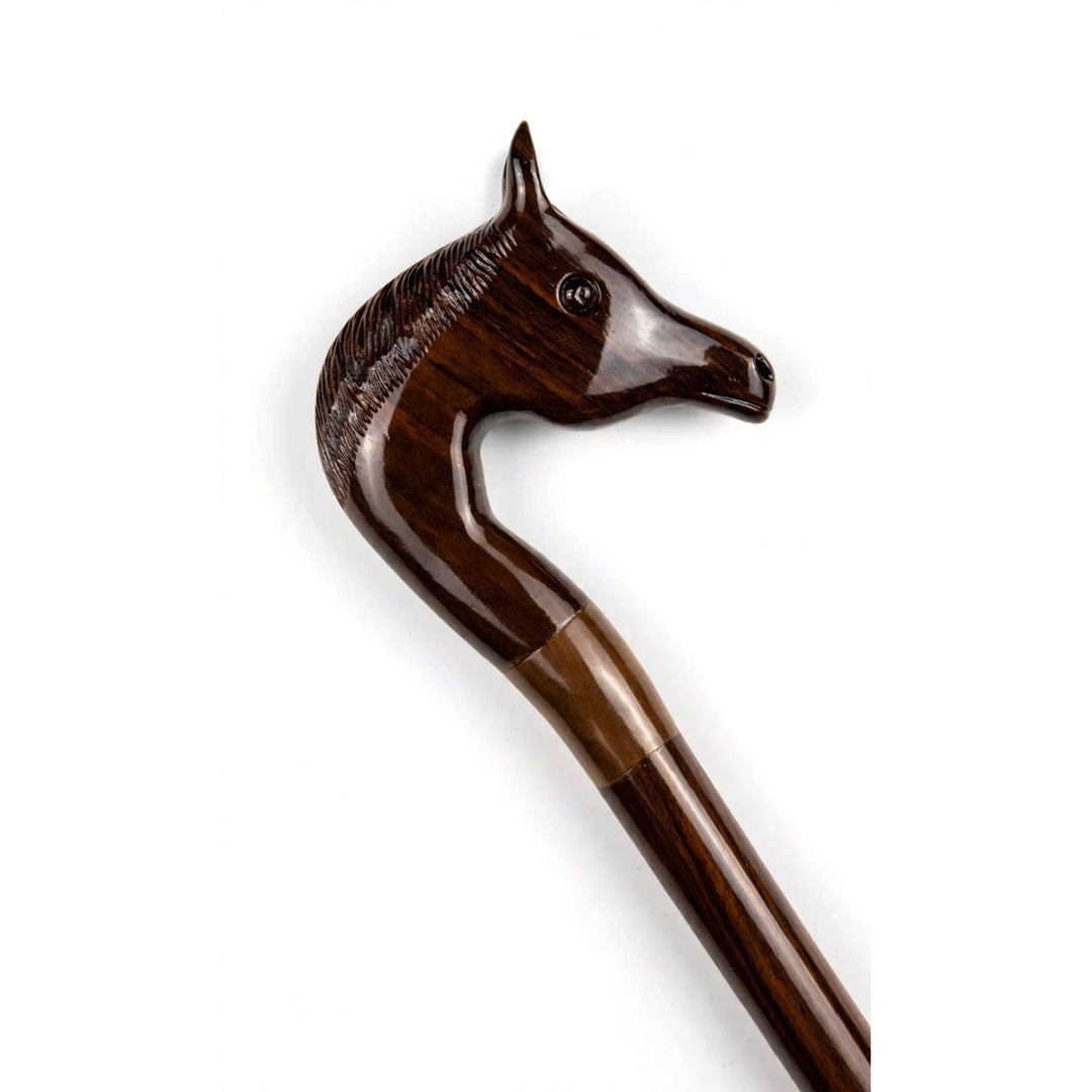 Handcrafted Wooden Horse Head Walking Cane – Premium Classic Design