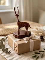 Mini Handcrafted Wooden Deer Sculpture – Rustic Gift Décor