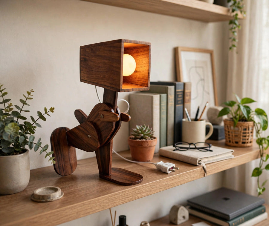 Handmade Robotic Lamp | Adjustable Artistic Table Light