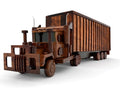 Handcrafted Wooden Semi Truck Showpiece