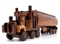 Handcrafted Wooden Oil Tanker Showpiece
