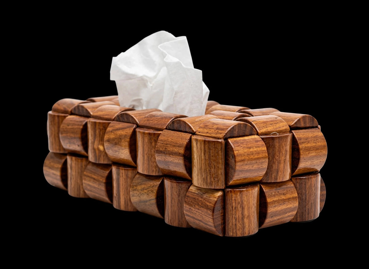 Handcrafted Wooden Tissue Box Holder