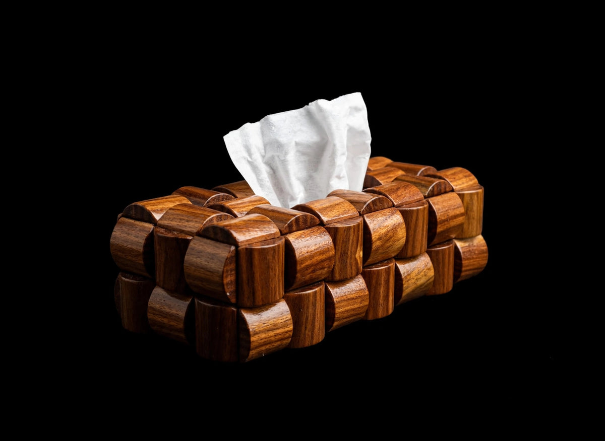 Handcrafted Wooden Tissue Box Holder