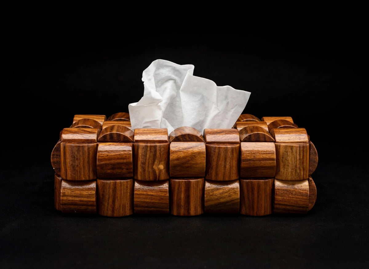 Handcrafted Wooden Tissue Box Holder