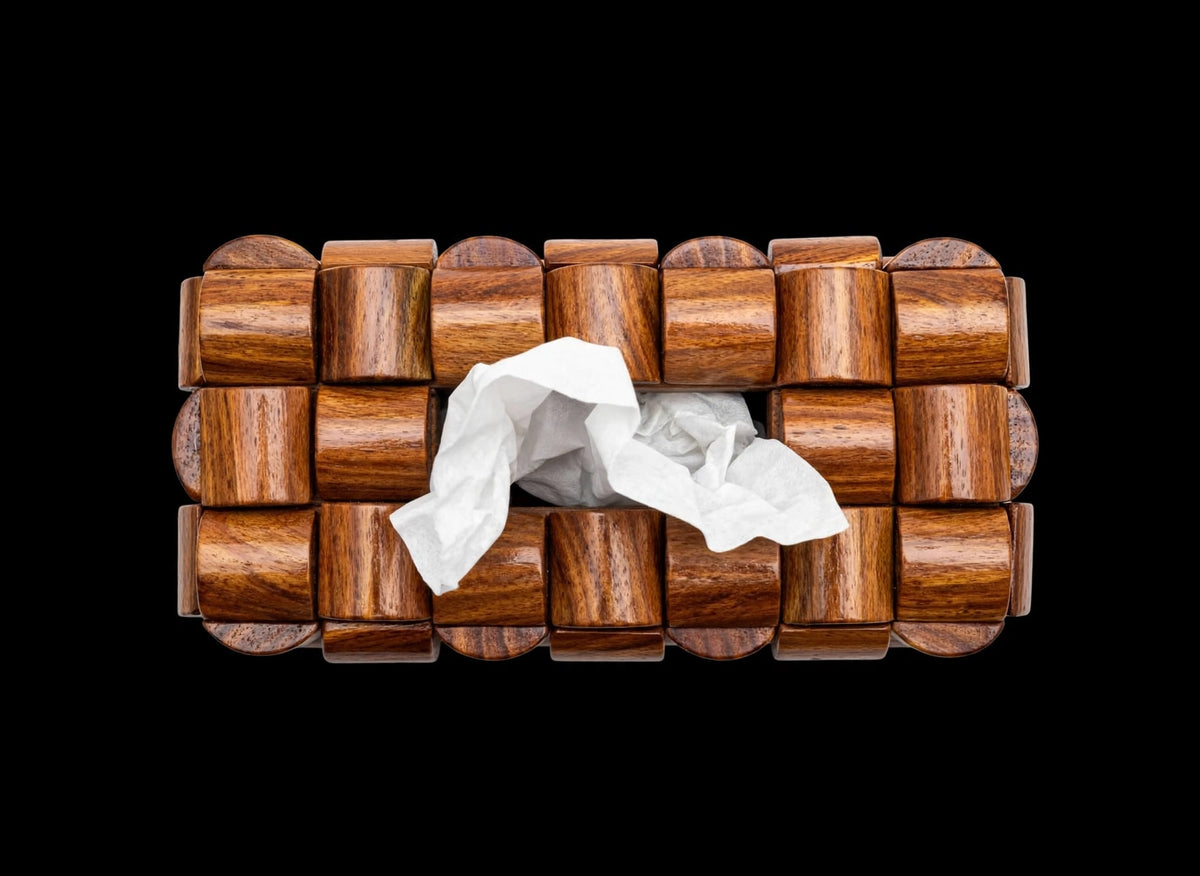 Handcrafted Wooden Tissue Box Holder