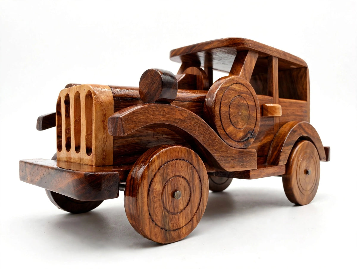 Classic Handmade Wooden Decorative Car | Premium Home & Office Décor