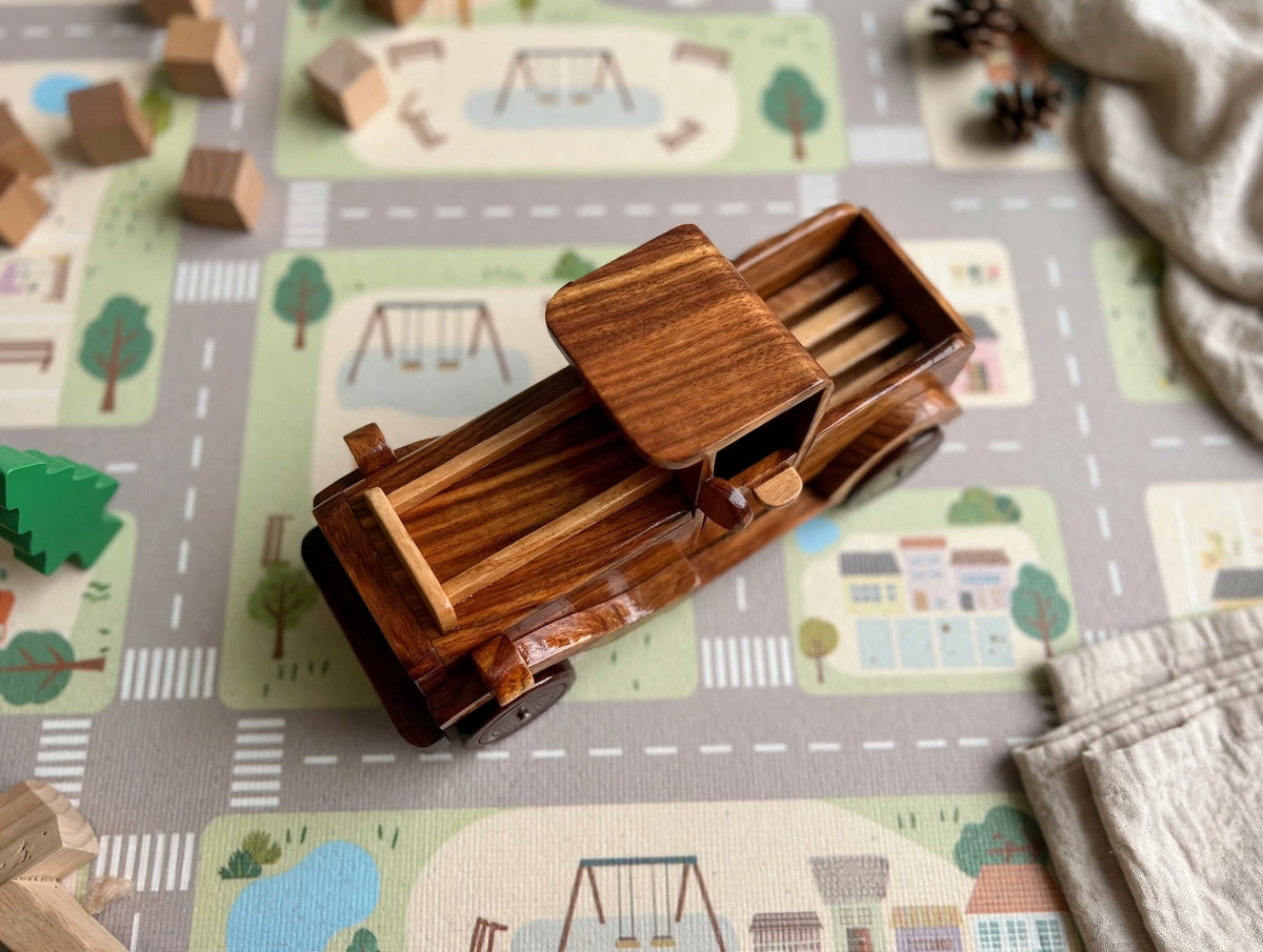 Handmade Wooden Pickup Jeep  Model