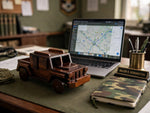 Handcrafted Wooden Jeep Model – Rustic Vintage Car Décor