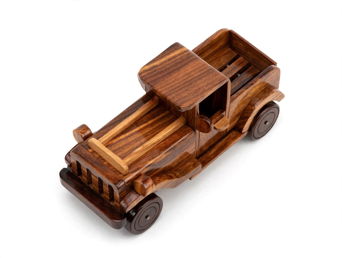 Handmade Wooden Pickup Jeep  Model
