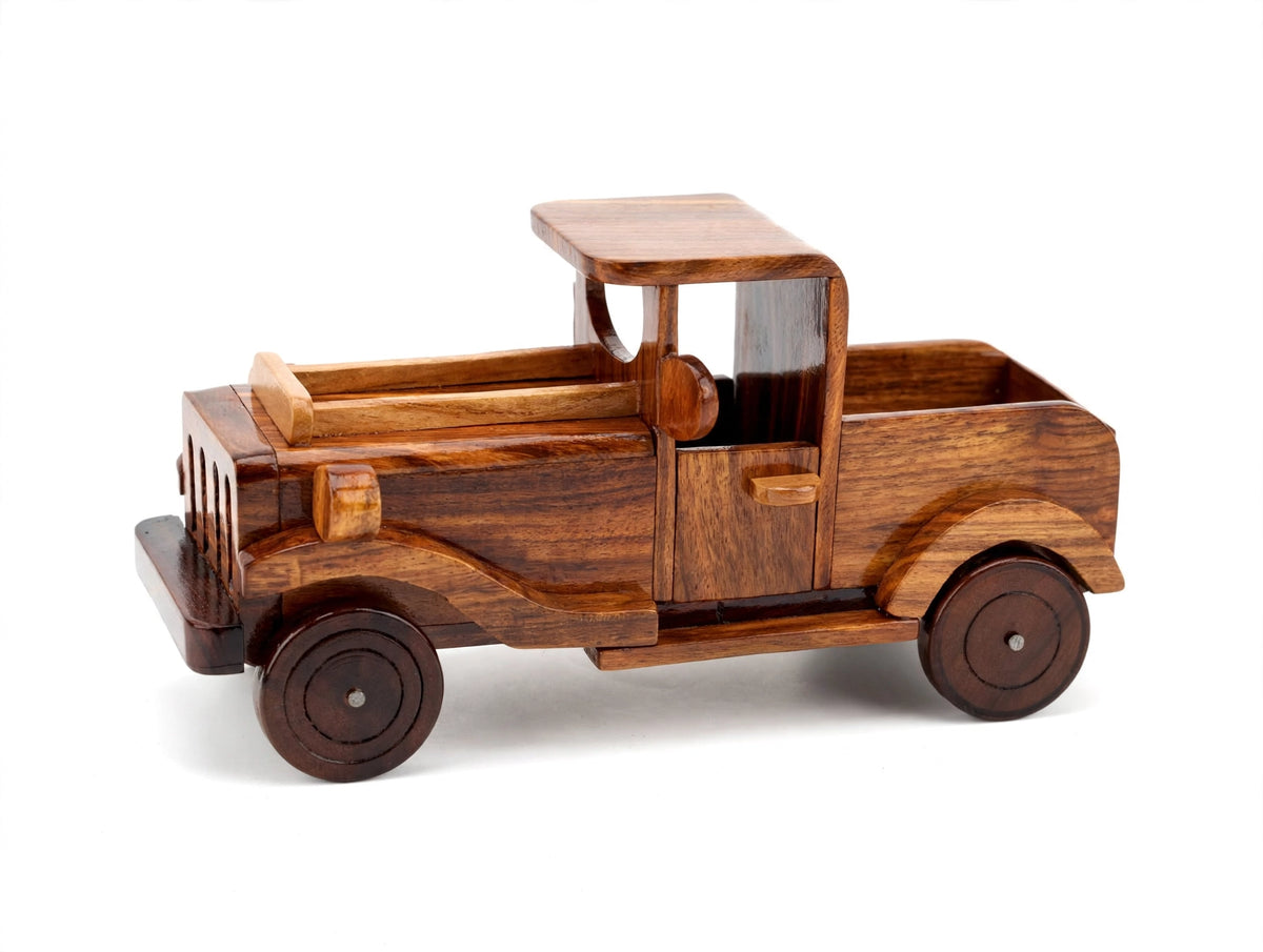 Handmade Wooden Pickup Jeep  Model